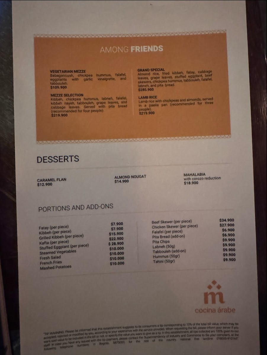 Menu M Cocina Arabe Bogota-7